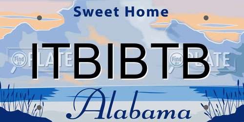 ITBIBTB Alabama License Plate