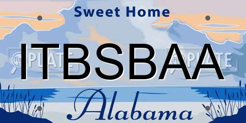 ITBSBAA Alabama License Plate