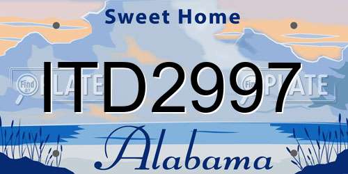 ITD2997 Alabama License Plate