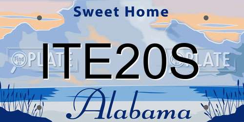 ITE20S Alabama License Plate