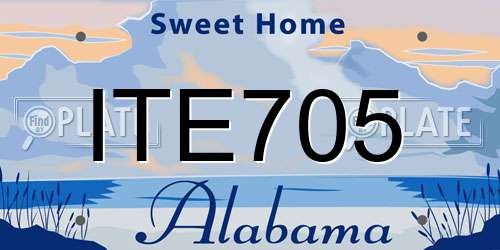 ITE705 Alabama License Plate