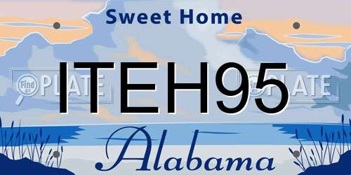 ITEH95 Alabama License Plate