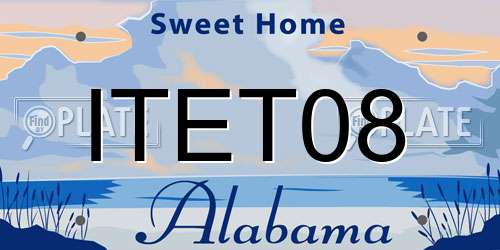 ITET08 Alabama License Plate
