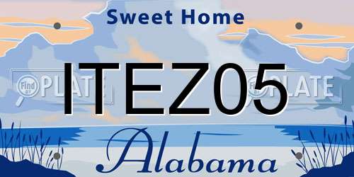 ITEZ05 Alabama License Plate