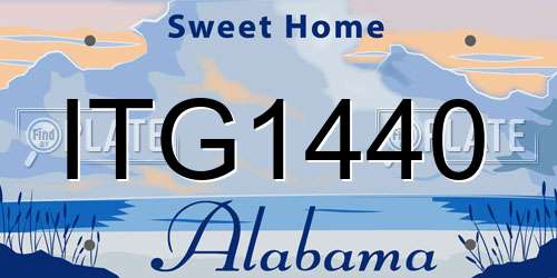 ITG1440 Alabama License Plate