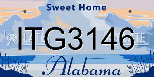 ITG3146 Alabama License Plate