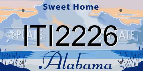 ITI2226 Alabama License Plate
