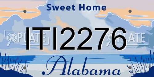 ITI2276 Alabama License Plate