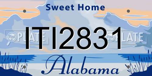 ITI2831 Alabama License Plate