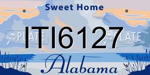 ITI6127 Alabama License Plate