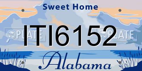 ITI6152 Alabama License Plate