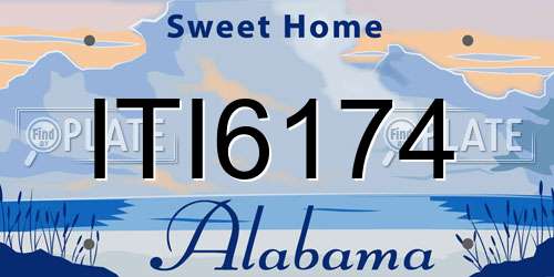 ITI6174 Alabama License Plate