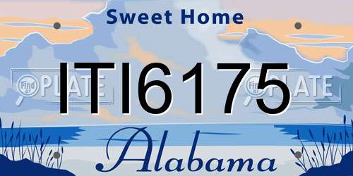 ITI6175 Alabama License Plate