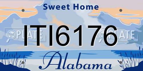 ITI6176 Alabama License Plate