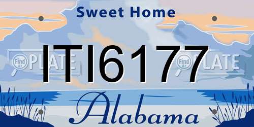 ITI6177 Alabama License Plate