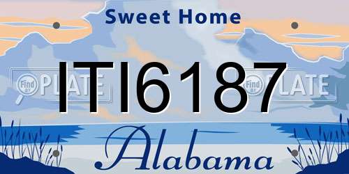 ITI6187 Alabama License Plate