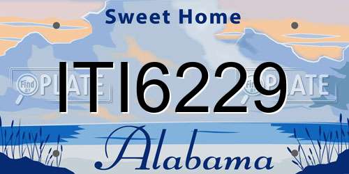 ITI6229 Alabama License Plate