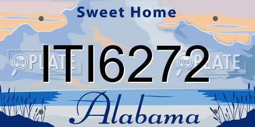 ITI6272 Alabama License Plate