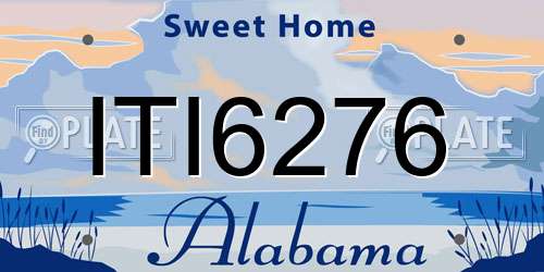 ITI6276 Alabama License Plate