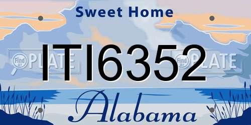 ITI6352 Alabama License Plate