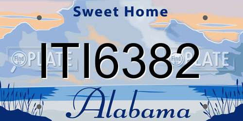 ITI6382 Alabama License Plate