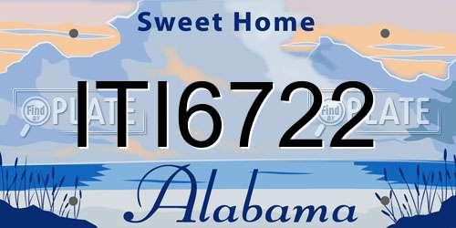 ITI6722 Alabama License Plate