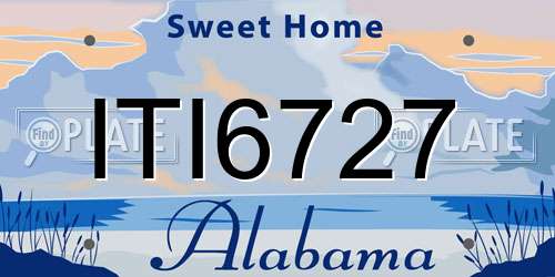 ITI6727 Alabama License Plate