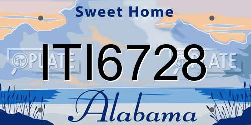 ITI6728 Alabama License Plate