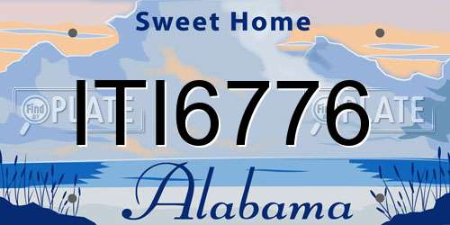 ITI6776 Alabama License Plate