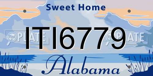 ITI6779 Alabama License Plate