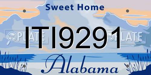 ITI9291 Alabama License Plate