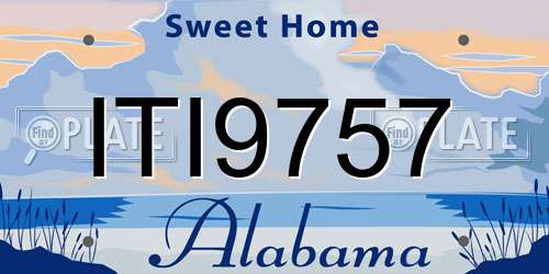 ITI9757 Alabama License Plate