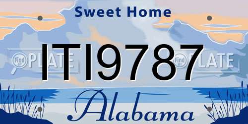 ITI9787 Alabama License Plate