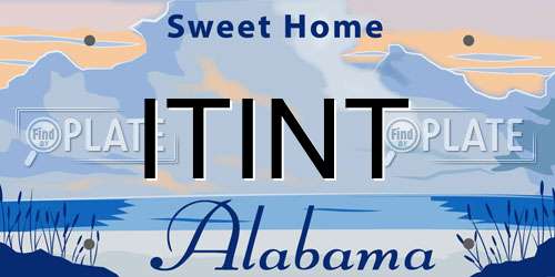 ITINT Alabama License Plate