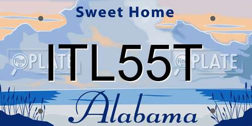 ITL55T Alabama License Plate