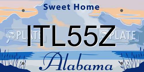ITL55Z Alabama License Plate