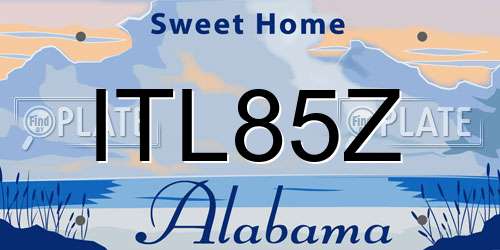 ITL85Z Alabama License Plate
