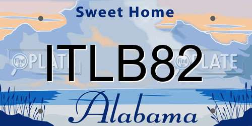 ITLB82 Alabama License Plate