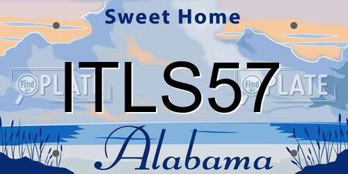ITLS57 Alabama License Plate