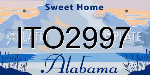 ITO2997 Alabama License Plate