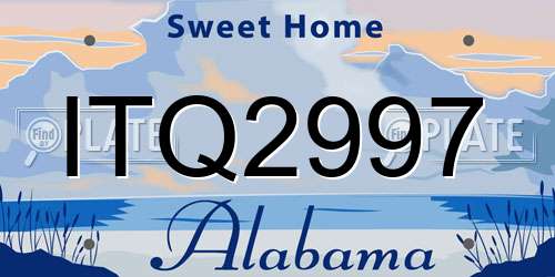 ITQ2997 Alabama License Plate