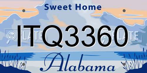 ITQ3360 Alabama License Plate