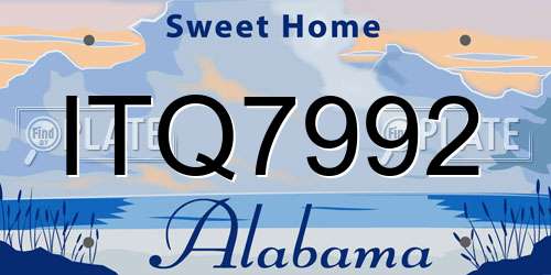 ITQ7992 Alabama License Plate