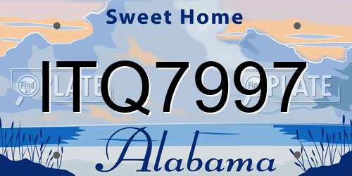ITQ7997 Alabama License Plate