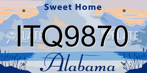 ITQ9870 Alabama License Plate