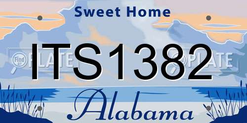 ITS1382 Alabama License Plate