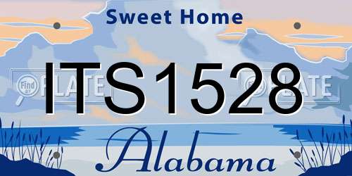 ITS1528 Alabama License Plate