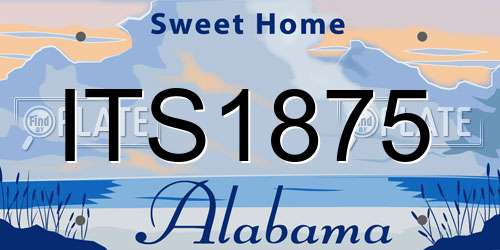 ITS1875 Alabama License Plate