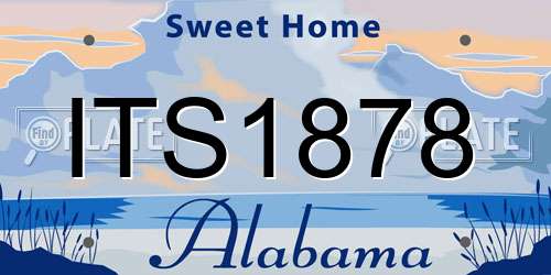 ITS1878 Alabama License Plate