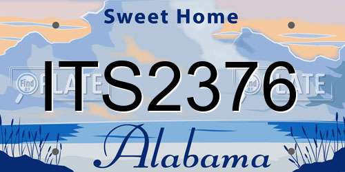 ITS2376 Alabama License Plate